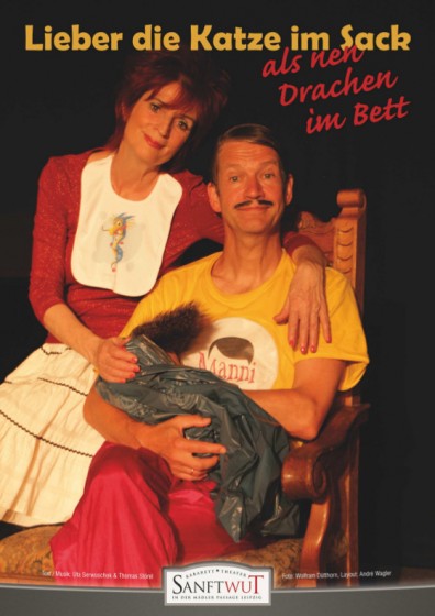 lieber-die-katze-im-sack-als-nen-drachen-im-bett-sanftwut-kabarett-plakat